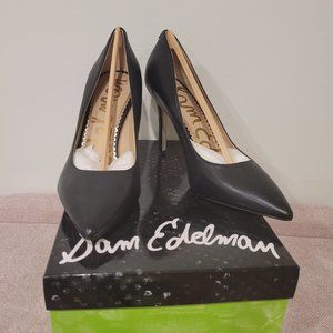 Sam Edelman - Hazel Pointed Toe Pump (Black Leather) - Size 5.5